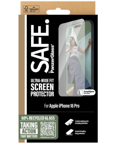 Стъклен протектор SAFE - iPhone 16 Pro, UWF - 3