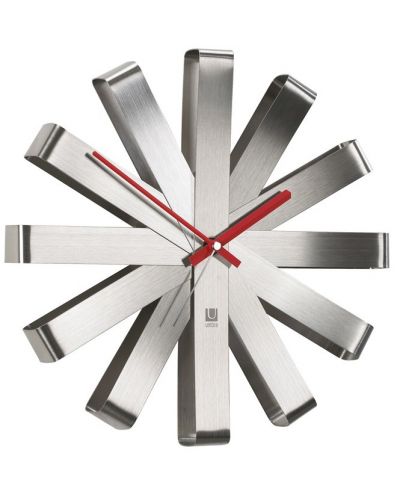 Стенен часовник Umbra - Ribbon, сребрист - 1