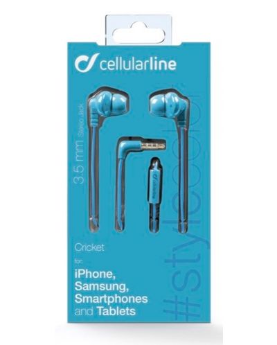 Слушалки с микрофон Cellularline - Smarty, сини - 2