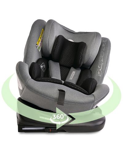 Столче за кола Lorelli - Phoenix, i-Size, IsoFix, 40-150 cm, Black Jasper - 3