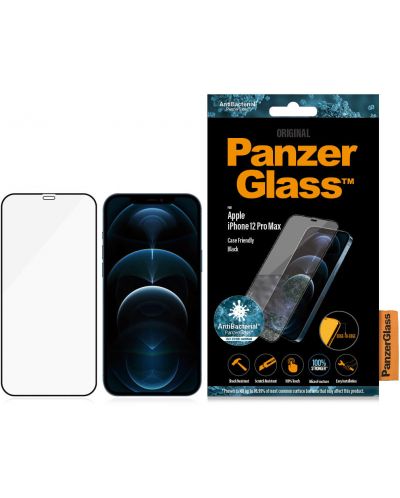 Стъклен протектор PanzerGlass - AntiBact CaseFriend, iPhone 12 Pro Max - 3