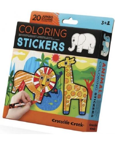 Стикери за оцветяване Crocodile Creek - Животни, 2022 - 1