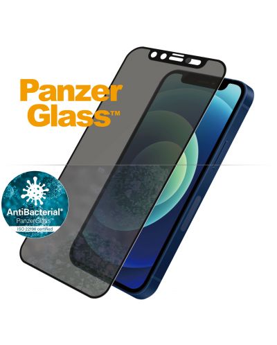 Стъклен протектор PanzerGlass - Privacy AntiBact CamSlide, iPhone 12 mini - 1