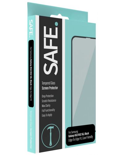 Стъклен протектор Safe - CaseFriendly, Galaxy A52/A52 5G, черен - 1