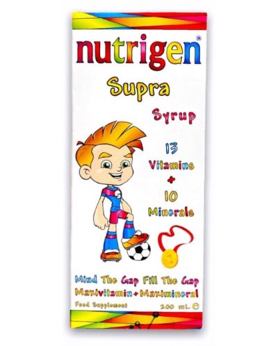 Supra Мултивитаминен сироп, портокал, 200 ml, Nutrigen - 1