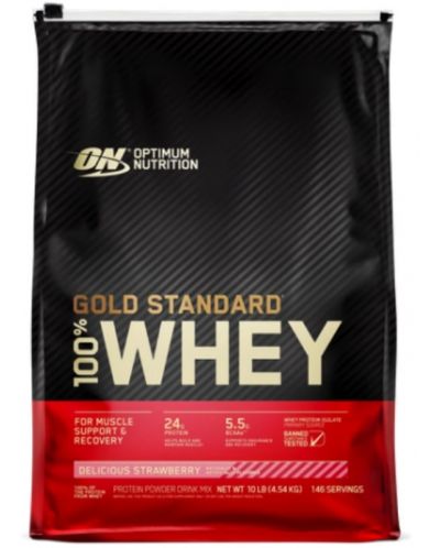 Gold Standard 100% Whey, ягода, 4.54 kg, Optimum Nutrition - 1
