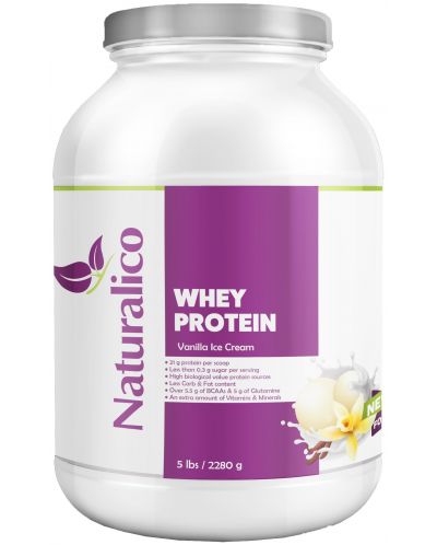 Whey Protein, ванилов сладолед, 2280 g, Naturalico - 1