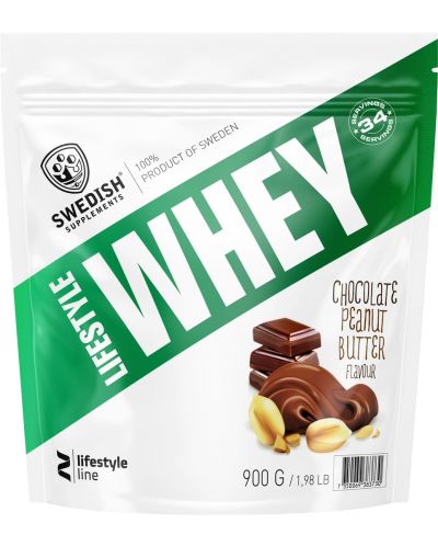 Lifestyle Whey, шоколад с фъстъчено масло, 900 g, Swedish Supplements - 1