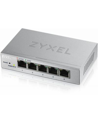 Суич ZyXEL - GS-1200-5, 5 порта, сребрист - 2