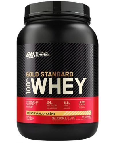 Gold Standard 100% Whey, френска ванилия, 908 g, Optimum Nutrition - 1