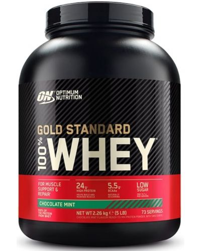 Gold Standard 100% Whey, шоколад и мента, 2.27 kg, Optimum Nutrition - 1