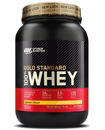Gold Standard 100% Whey, бананов крем, 908 g, Optimum Nutrition - 1