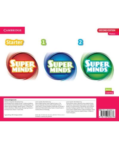 Super Minds Starter, 1 and 2 Poster Pack British English 2nd Edition / Английски език: Постери - 1