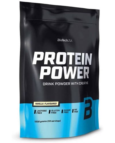 Protein Power, ягода и банан, 1000 g, BioTech USA - 1