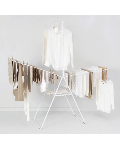 Сушилник за дрехи с допълнителен прът Brabantia - HangОn, Fresh White, 25 m - 6