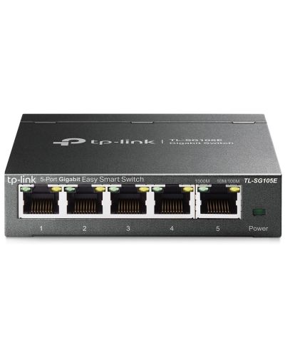 Суич TP-Link - TL-SG105E, 5 порта, сив/черен - 1