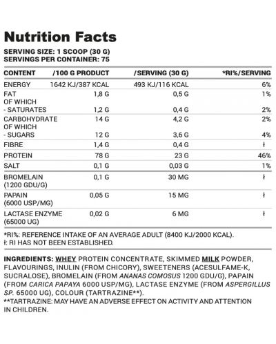 Whey Protein Powder Drink Mix, ванилия, 2270 g, Lazar Angelov Nutrition - 2