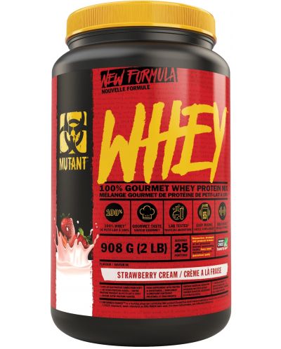 Whey, strawberry cream, 908 g, Mutant - 1