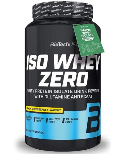 Iso Whey Zero, лимонов чийзкейк, 908 g, BioTech USA - 1