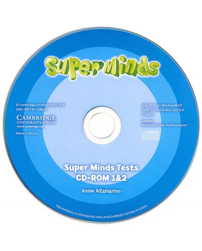 Super Minds Levels 1-2 Tests CD-ROM / Английски език - нива 1-2: CD с тестове - 2