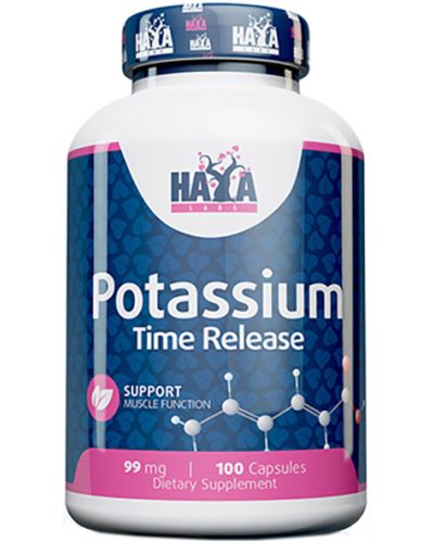 Sustained Release Potassium, 99 mg, 100 капсули, Haya Labs - 1