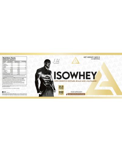 IsoWhey, млечен шоколад, 1600 g, Lazar Angelov Nutrition - 2