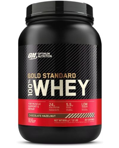 Gold Standard 100% Whey, шоколад с лешник, 908 g, Optimum Nutrition - 1