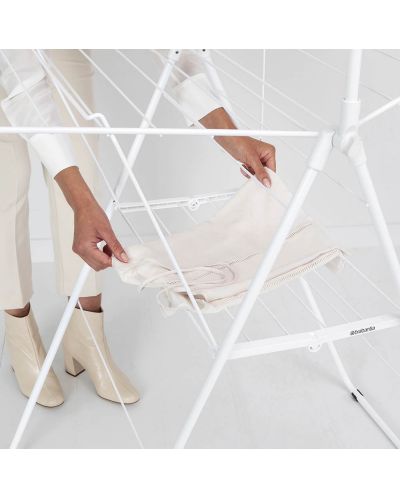 Сушилник за дрехи с допълнителен прът Brabantia - HangОn, Fresh White, 25 m - 8