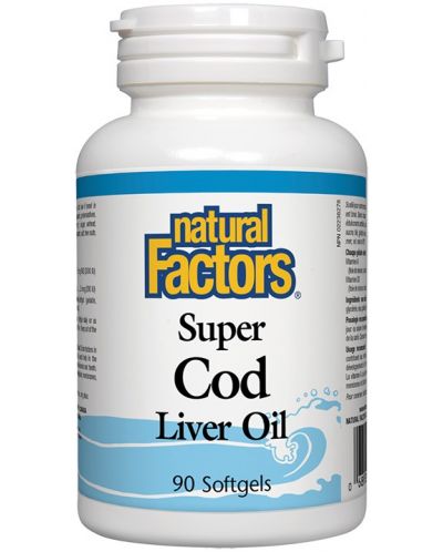 Super Cod Liver Oil, 1100 mg, 90 капсули, Natural Factors - 1
