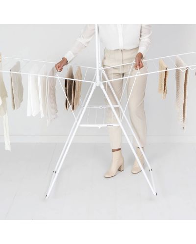 Сушилник за дрехи с допълнителен прът Brabantia - HangОn, Fresh White, 25 m - 7