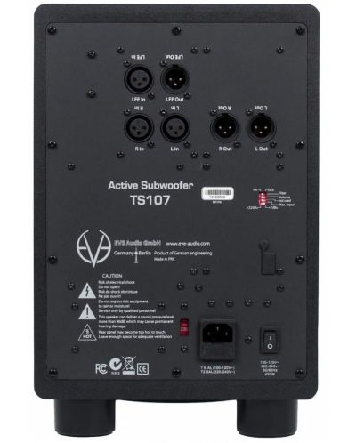 Субуфер EVE Audio - TS107, черен - 4