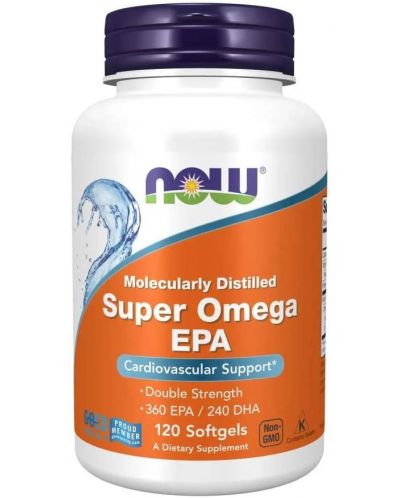 Super Omega EPA, 120 гел капсули, Now - 1