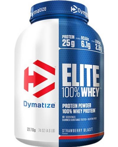 Elite 100% Whey, strawberry blast, 2170 g, Dymatize - 1