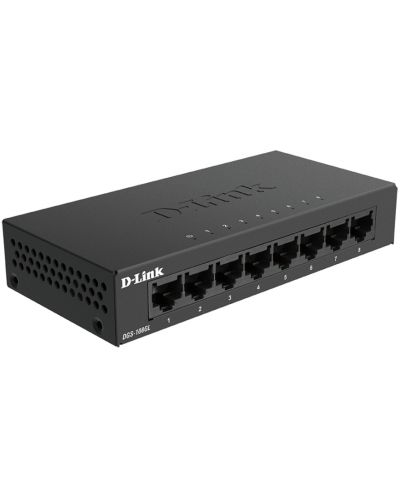 Суич D-Link - DGS-108GL, 8 порта, черен - 2