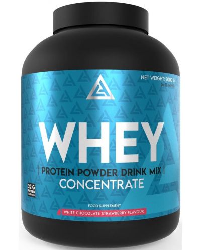 Whey Protein Concentrate, бял шоколад с ягода, 2000 g, Lazar Angelov Nutrition - 1