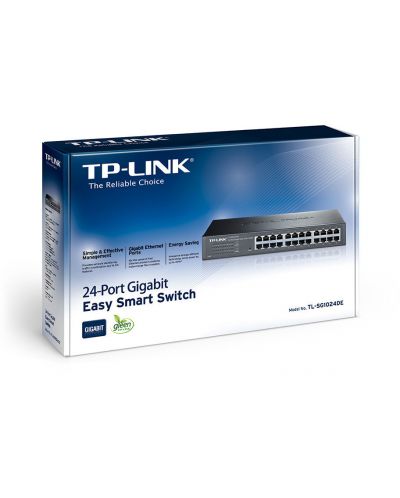 Суич TP-Link - Easy Smart TL-SG1024DE, 24 порта, черен - 2