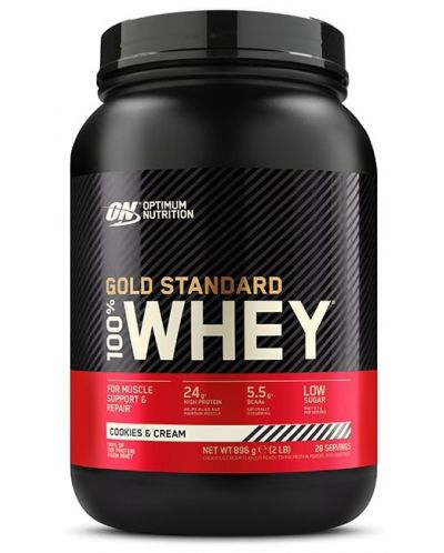 Gold Standard 100% Whey, бисквити и сметана, 908 g, Optimum Nutrition - 1