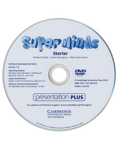 Super Minds Starter Presentation Plus DVD-ROM/ Английски език - ниво Starter: Интерактивен DVD-ROM - 2