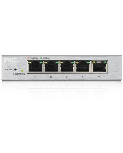 Суич ZyXEL - GS1200-5, 5 порта, сребрист - 3