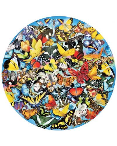 Кръгъл пъзел SunsOut от 1000 части - Пеперуди наоколо, Лори Шори - 2