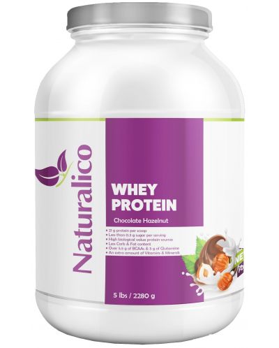 Whey Protein, шоколад с лешник, 2280 g, Naturalico - 1