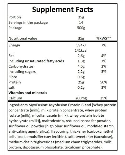 MyoFusion Advanced, фъстъчено масло, 500 g, Gaspari Nutrition - 2