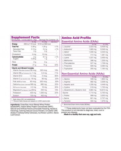 Whey Protein, шоколад с лешник, 907 g, Naturalico - 2