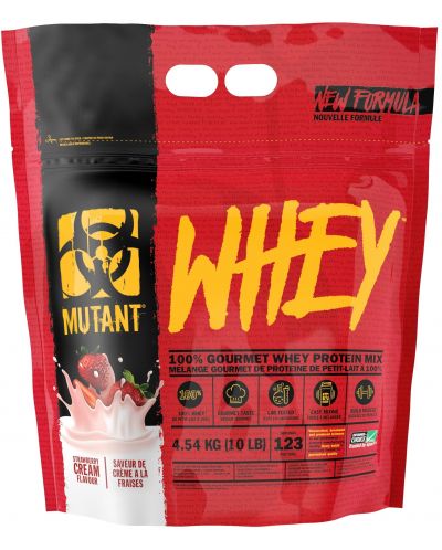 Whey, strawberry cream, 4.54 kg, Mutant - 1