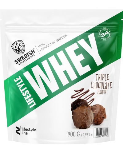 Lifestyle Whey, троен шоколад, 900 g, Swedish Supplements - 1