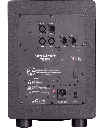 Субуфер EVE Audio - TS108, черен - 4