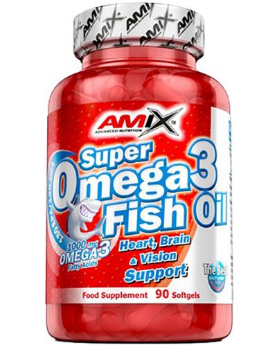 Super Omega 3 Fish Oil, 90 капсули, Amix - 1