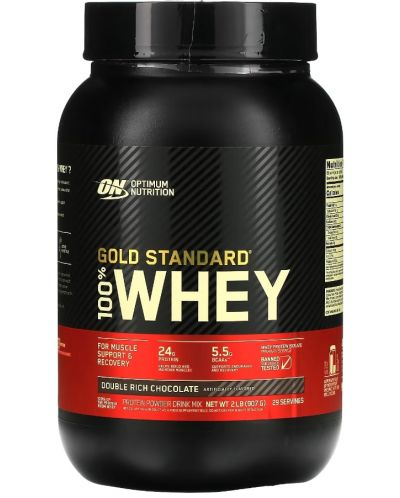 Gold Standard 100% Whey, двоен шоколад, 908 g, Optimum Nutrition - 1