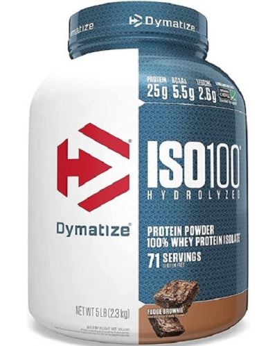 ISO 100, фъдж брауни, 2.3 kg, Dymatize - 1