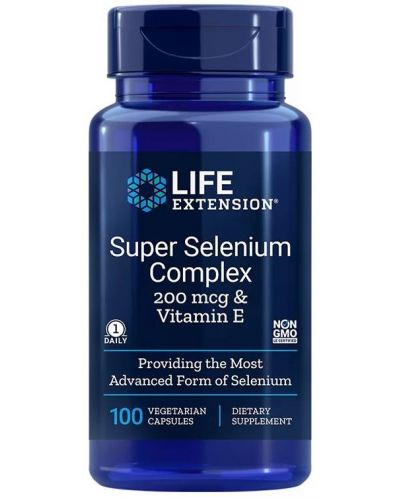 Super Selenium Complex, 200 mcg, 100 веге капсули, Life Extension - 1